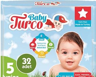 Baby Turco Детские подгузники 5 номеров 32 штуки (12-25 кг)