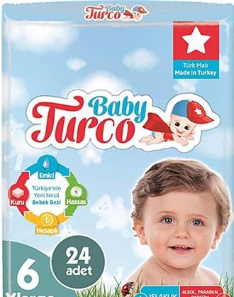 Baby Turco Детские подгузники 6 номеров 24 штуки (16+ кг)