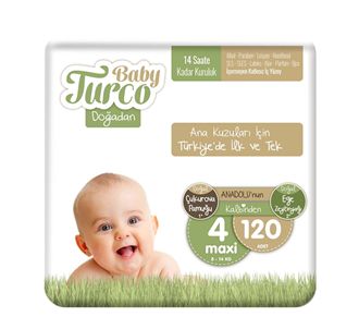 Baby Turco Dogadan 4 номера 120 подгузников для новорожденных