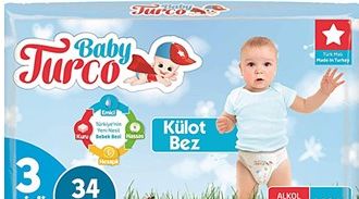 Baby Turco Подгузники-трусики Номер 3 34 штуки (5-9 кг)