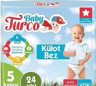 Baby Turco Трусики-подгузники 5 номеров 24 штуки (12-25 кг)