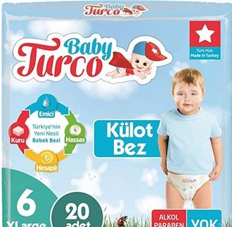 Baby Turco Трусики-подгузники 6 номеров 20 штук (16+ кг)