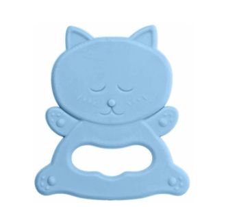 Bambin Rubber Soft Teether Blue Cat