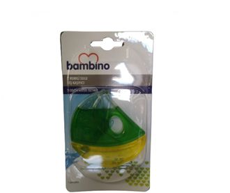 Bambino 2 Colour Water Teether Green Yellow P0656