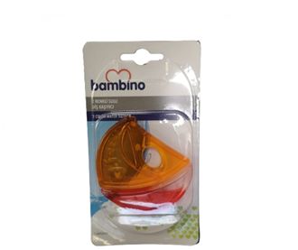 Bambino 2 Colour Water Teether Orange Red P0656
