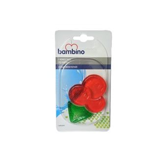 Bambino 2 Colour Water Teether Red Green P0656