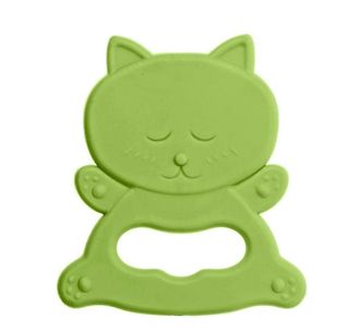 Bambino Резиновый мягкий прорезыватель Зеленая кошка