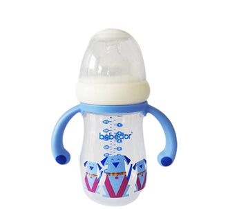 Bebedor Детская бутылочка с широким горлом из полипропилена 250 мл голубая