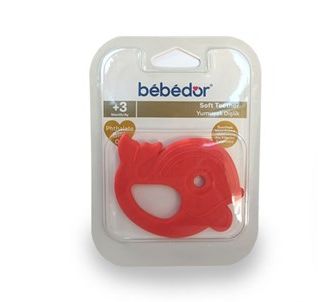 Bebedor Мягкий прорезыватель Красная рыбка KOD:512 3+ месяцев