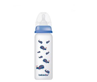 Bebedor Patterned PP Baby Bottle Medium Flow Blue 250 мл