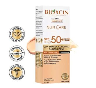 Bioxcin Sun Care Very High Protection Spf 50+ 50 мл Цветной солнцезащитный крем для сухой кожи