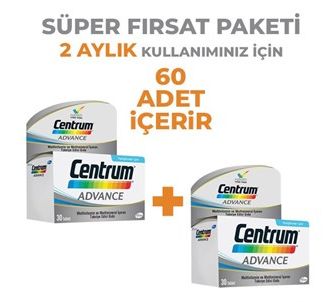 Centrum Multivitamin Mineral 30 Tablets Advantage Package of 2