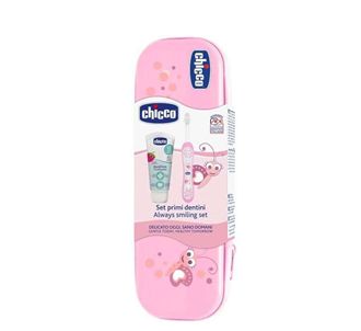 Chicco Набор зубных щеток 12+ мес. розовый