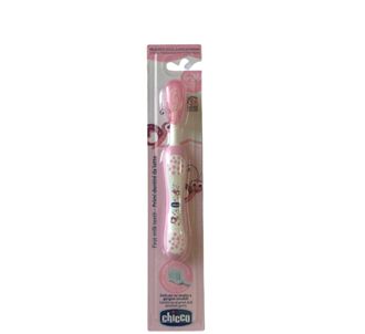 Chicco Первая молочная зубная щетка розовая 6-36 M (CHIC10041)