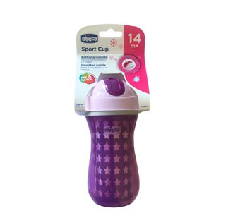 Chicco Sport Cup Теплоизолированная спортивная чашка фиолетовая 266 мл - с соломинкой