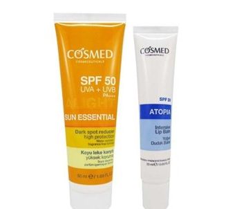 Cosmed Sun Essential Dark Spot Reducer Cream Spf 50 50 мл + Бальзам для губ 20 мл Набор солнцезащитных средств SKT 01/2022