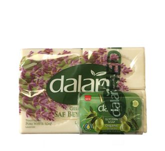 Dalan Банное мыло 4x150 гр Лаванда + органическое оливковое масло Подарочное мыло для рук (DLN10023)