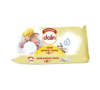 Dalin Полотенце для новорожденных из влажного хлопка 40 листов