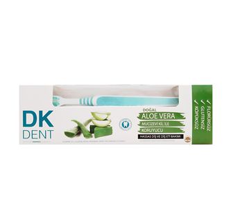 Dermokil DK Dent Зубная паста с алоэ вера 75 мл + зубная щетка в подарок