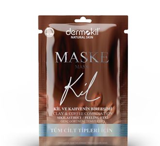Dermokil Натуральная укрепляющая маска для кожи с глиной и кофе для молодости 15 мл (DRK10016)