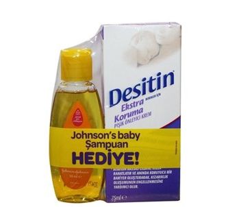 Desitin Extra Protection Rash Care Cream 75 мл + Johnsons Baby Shampoo 50 мл Подарок