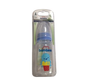 Детская бутылочка Bambino 0+ месяц стандарт пп 150 мл голубая B018