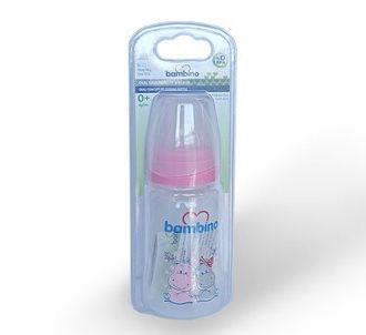 Детская бутылочка Bambino Gripped Pp 150 мл розовая B026