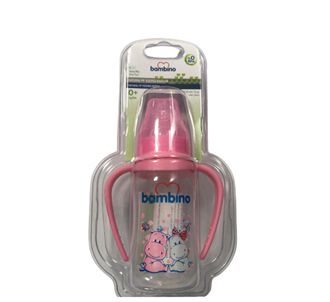 Детская бутылочка Bambino Natural PP 150 мл розовая B065