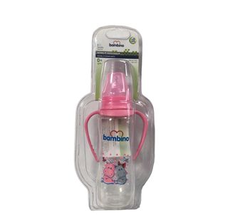 Детская бутылочка Bambino Natural Pp 250 мл розовая B066