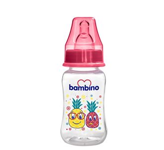 Детская бутылочка Bambino Oval Grip PP 150 мл красная