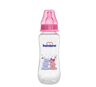 Детская бутылочка Bambino Oval Grip PP 250 мл розовая