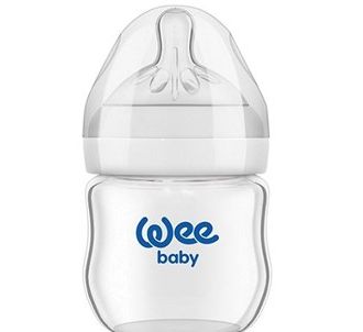 Детская бутылочка Wee Baby из натурального стекла 125 мл
