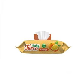 Детское влажное полотенце Baby Turco с ароматом апельсина 70 листов