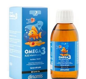 Dinamis Омега 3 A,D,E Витаминный сироп 150 мл