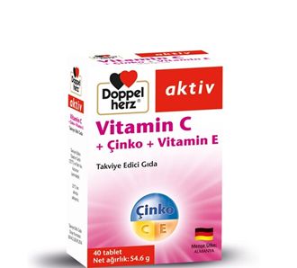 Doppel Herz Aktiv Витамин C + Цинк + Витамин E 40 таблеток