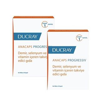 Ducray Anacaps Прогрессивное дополнительное питание 30 капсул двойная упаковка