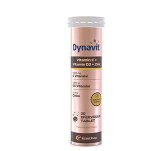 Dynavit Витамин C + Витамин D3 + Цинк шипучий 20 таблеток