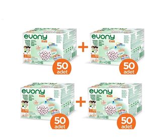 Evony Kids 3 Ply Soft Elastic Ears Patterned 50 4 Pack Kids Mask