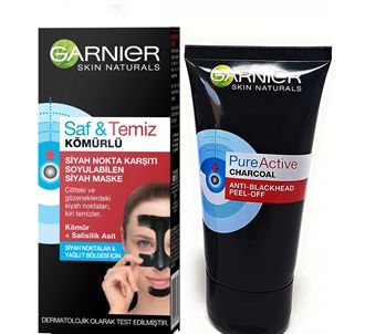 Garnier Pure & Clean Charcoal Anti Blackheads Peelable Black Mask 50 ml