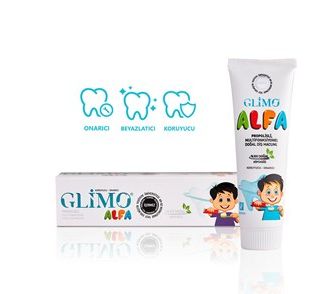 Glimo Alfa Kids Непенящаяся натуральная зубная паста для детей