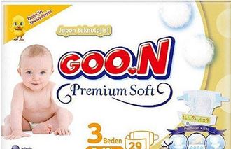 Goon Baby Diaper Premium Soft 3 Size Economic Package 29 Pieces