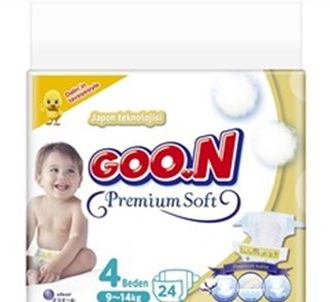 Goon Baby Diaper Premium Soft 4 Size Economic Package 24 Pieces