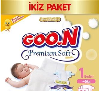 Goon Детские подгузники Premium Soft Newborn 1 размер Экономическая упаковка 36 штук