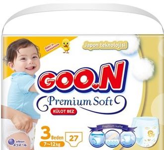 Goon Pants Panty Детские подгузники Premium Soft 3 размера Экономичная упаковка 29 штук