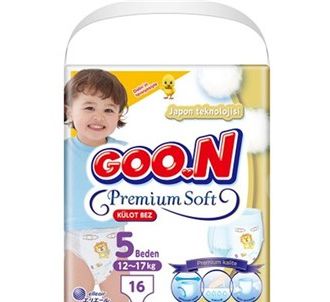 Goon Pants Panty Детские подгузники Premium Soft 5 размеров Экономичная упаковка 16 штук
