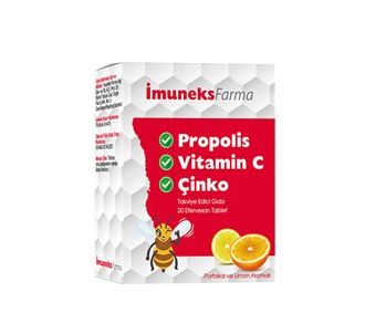 Imuneks Farma Propolis Vitamin C and Zinc 20 Tablets