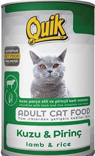 Консервы для взрослых кошек Quik с ягненком и рисом 415 г