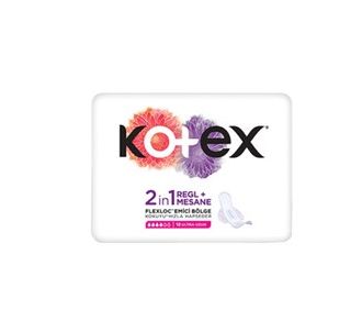 Kotex 2 в 1 Ultra Long 12 упаковок Менструация + прокладки для мочевого пузыря