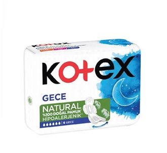 Kotex Natural натуральный хлопок гипоаллергенный 6 шт.