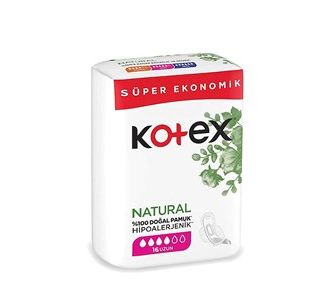 Kotex Натуральные гипоаллергенные гигиенические прокладки длинные 16 шт.